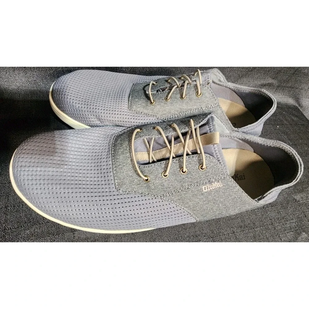 Olukai Nohea Moku Shoes Mens Size 14 Grey‎ Slip On Boat Beach Casual Sneakers